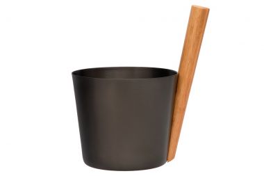 Шайка Rento из алюминия с бамбуковой ручкой