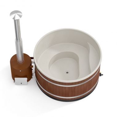 Уличная купель на дровах Kirami Comfort Family L TUBE Eco Plank