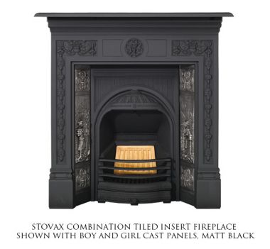 Камин Stovax Combination tiled insert, matt black