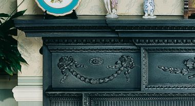 Чугунное каминное обрамление Stovax William IV matt black