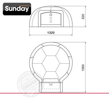 Печь барбекю Sunday Grill Forno Volta 120