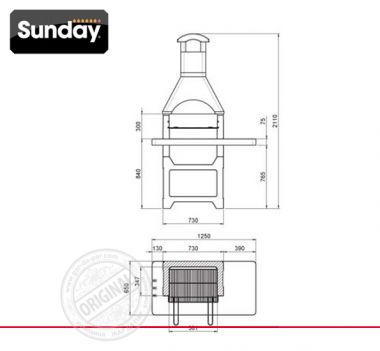 Печь барбекю Sunday Grill Martinica Lx