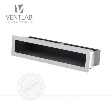 Решетка для камина Ventlab Open с рамкой белая