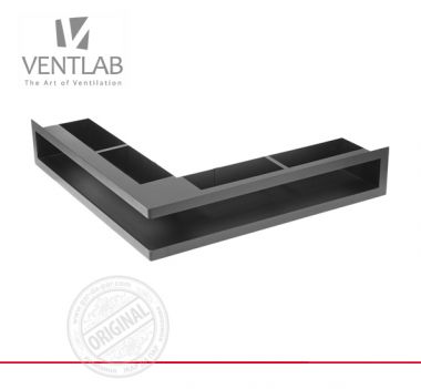 Решетка для камина Ventlab Open угловая чёрная