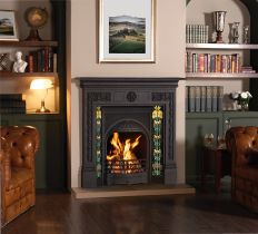 Английский камин Stovax Combination Tiled insert matt black