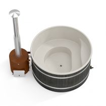 Уличная купель на дровах Kirami Comfort Family L TUBE Eco Plank