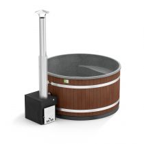 Вулична купіль на дровах Kirami Comfort Family L CUBE Eco Plank