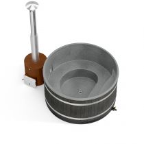 Уличная купель на дровах Kirami Comfort Family L TUBE Eco Plank