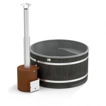 Уличная купель на дровах Kirami Comfort Family L TUBE Eco Plank