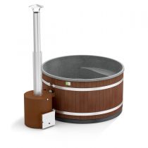 Уличная купель на дровах Kirami Comfort Family L TUBE Eco Plank