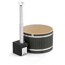 Уличная купель на дровах Kirami Comfort Steady M CUBE Eco Plank