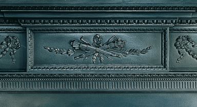 Чугунное каминное обрамление Stovax William IV matt black