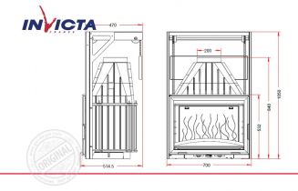 Топка каминная Invicta 700 Grande Vision Relevable