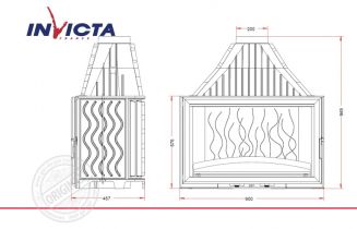 Топка каминная Invicta 900 Grande Vision