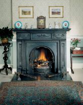 Чугунное каминное обрамление Stovax William IV matt black