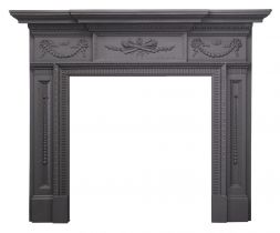 Чугунное каминное обрамление Stovax William IV matt black