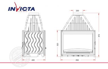 Топка каминная Invicta 700 Double Face