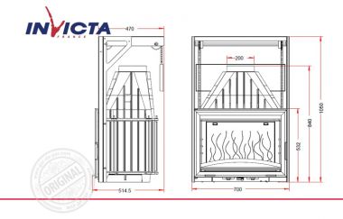 Топка каминная Invicta 700 Grande Vision Relevable