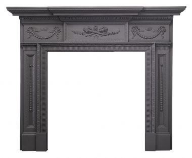 Чугунное каминное обрамление Stovax William IV matt black
